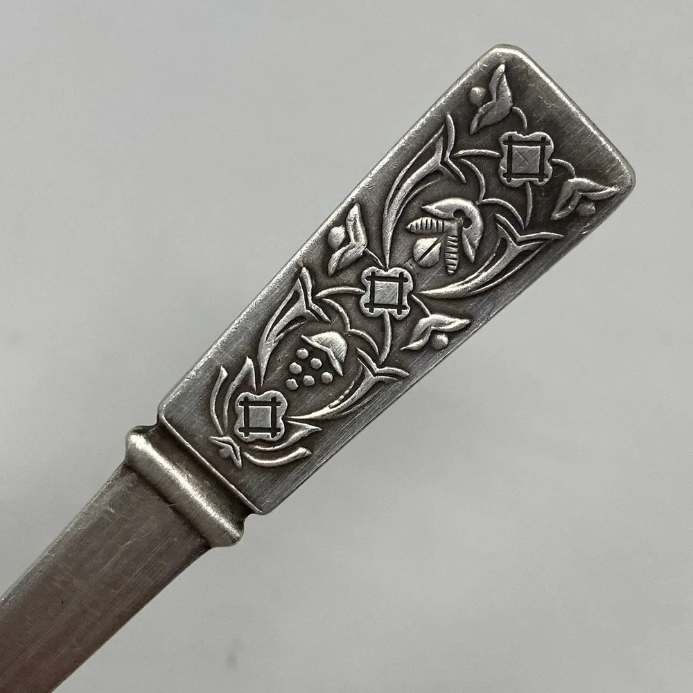 Vtg 1967 Soviet USSR Tallinna Juveelitehas Melchior Silver Plated Sugar Spoon
